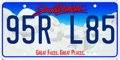 SD license plate 95RL85