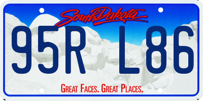 SD license plate 95RL86