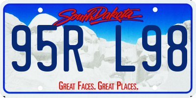 SD license plate 95RL98