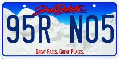 SD license plate 95RN05