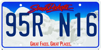 SD license plate 95RN16