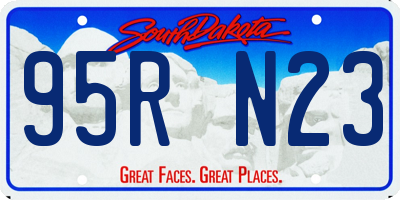 SD license plate 95RN23