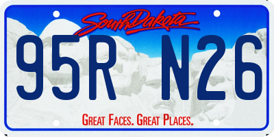 SD license plate 95RN26