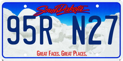 SD license plate 95RN27