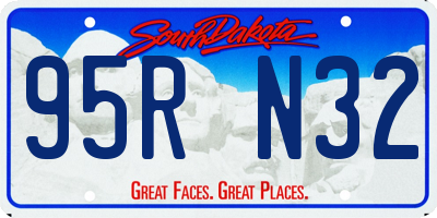 SD license plate 95RN32