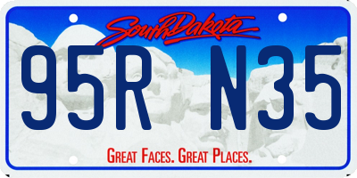 SD license plate 95RN35