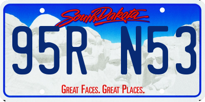 SD license plate 95RN53