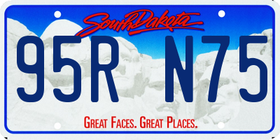 SD license plate 95RN75