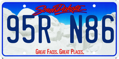 SD license plate 95RN86