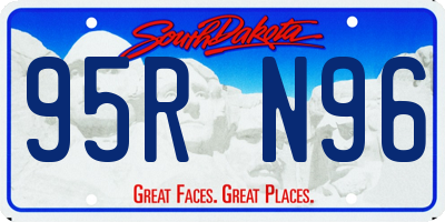 SD license plate 95RN96