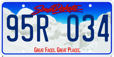 SD license plate 95RO34
