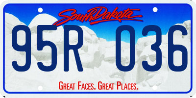 SD license plate 95RO36