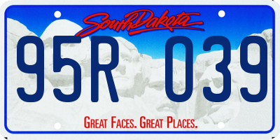 SD license plate 95RO39