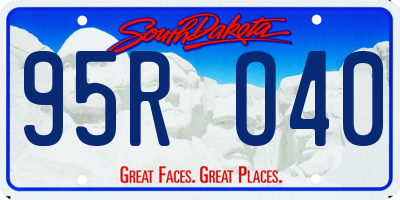 SD license plate 95RO40