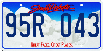 SD license plate 95RO43