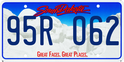 SD license plate 95RO62
