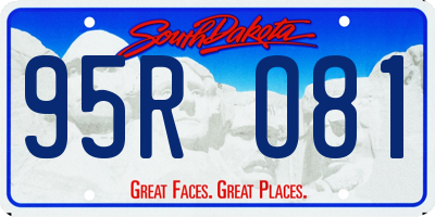 SD license plate 95RO81