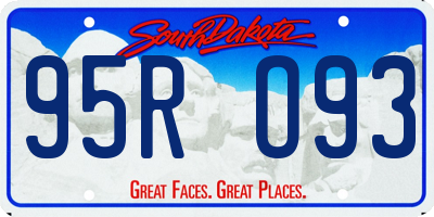 SD license plate 95RO93