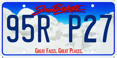 SD license plate 95RP27