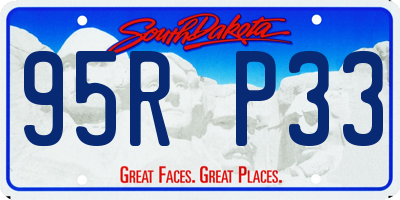 SD license plate 95RP33