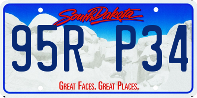 SD license plate 95RP34