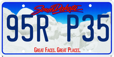 SD license plate 95RP35