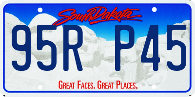 SD license plate 95RP45
