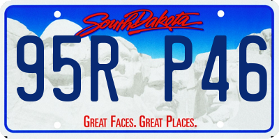 SD license plate 95RP46
