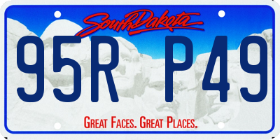 SD license plate 95RP49