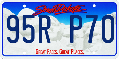 SD license plate 95RP70