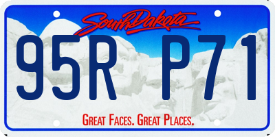 SD license plate 95RP71
