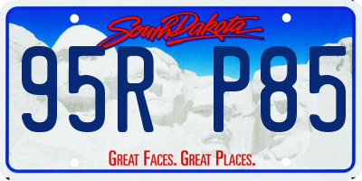 SD license plate 95RP85