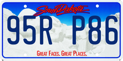 SD license plate 95RP86