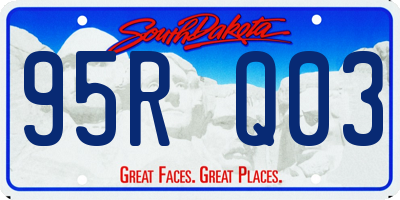 SD license plate 95RQ03