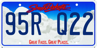 SD license plate 95RQ22