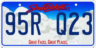 SD license plate 95RQ23
