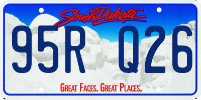 SD license plate 95RQ26
