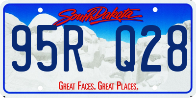 SD license plate 95RQ28