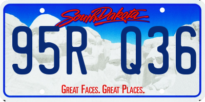 SD license plate 95RQ36