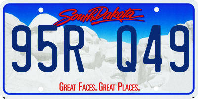 SD license plate 95RQ49