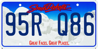 SD license plate 95RQ86