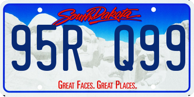 SD license plate 95RQ99