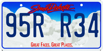 SD license plate 95RR34