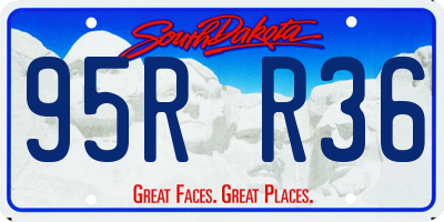 SD license plate 95RR36
