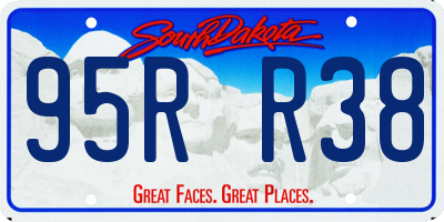 SD license plate 95RR38