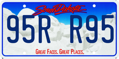 SD license plate 95RR95