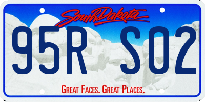 SD license plate 95RS02