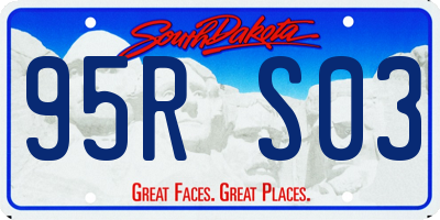 SD license plate 95RS03