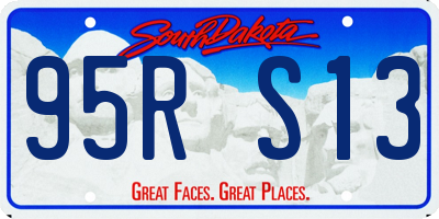 SD license plate 95RS13