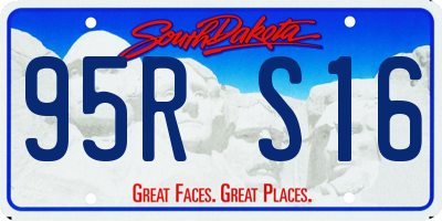 SD license plate 95RS16